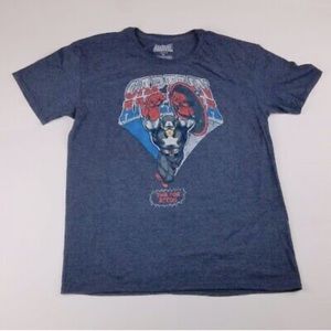 MARVEL Captain America Distressed T-shirt ‘Time For Action’ Size 2XL XXL
